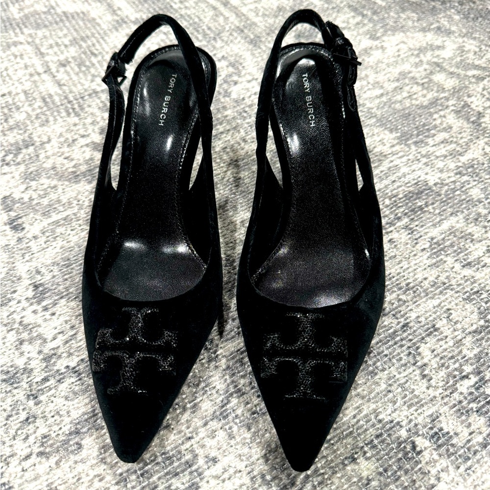 TORY BURCH ELEANOR SLINGBACK PUMP
Color Perfect Black WOMEN size 8.5 - NWOB